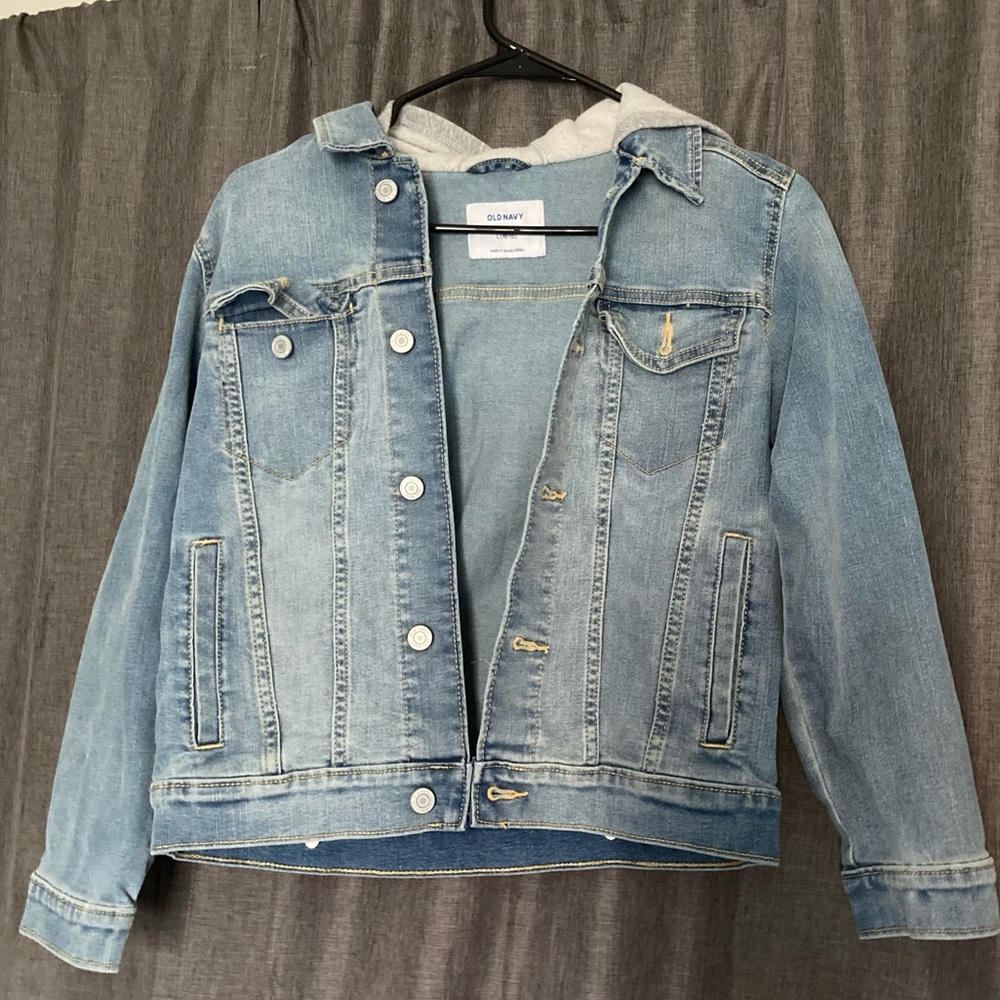 Boys hooded denim jacket